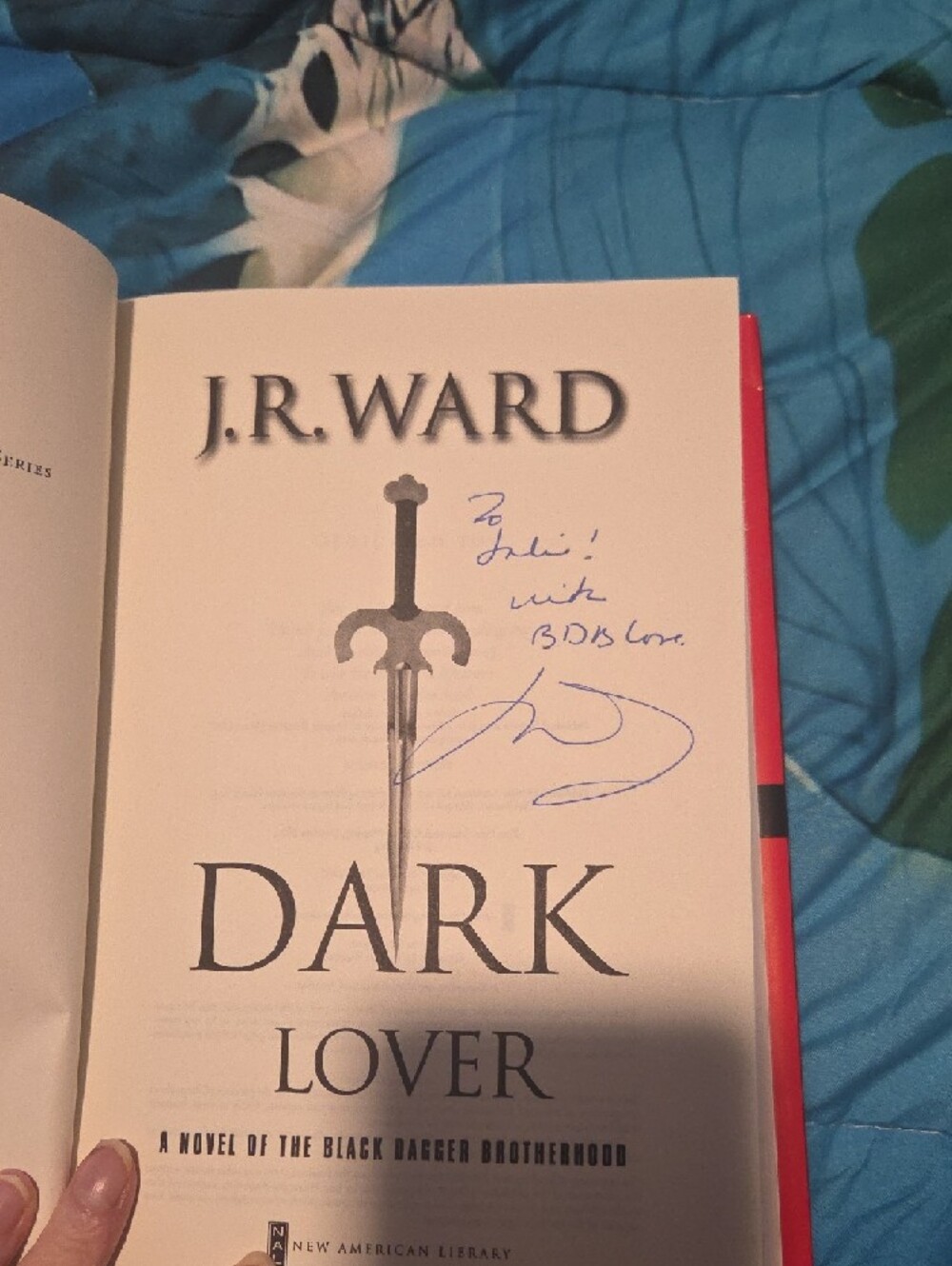 J.R. Ward "Dark Lover" Hardcover - Red Cover - Picture 3 of 6